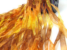 Charger l&#39;image dans la galerie, 100 Yards 6mm Ombre Brown Orange Chiffon Trim|Narrow Organza Ribbon|Flower Scrapbook DIY Supplies|Gift Packaging Decoration