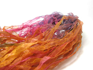 100 Yards 6mm Ombre Fuchsia Nude Chiffon Trim|Narrow Organza Ribbon|Flower Scrapbook DIY Supplies|Gift Packaging Decoration
