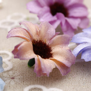 10 Pieces 3.5cm Artificial Flowers|Rose Decor|Floral Hair Accessories|Wedding Bridal Decoration|Fake Flowers|Silk Roses|Bouquet|Colorful