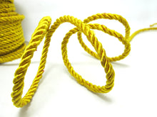 Load image into Gallery viewer, CLEARANCE|5 Yards 6mm Yellow Twist Cord Rope Trim|Craft Supplies|Scrapbook|Decoration|Hair Supplies|Embellishment|Shiny Glittery