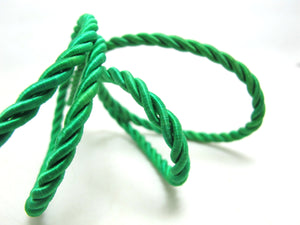 CLEARANCE|5 Yards 5mm Green Twist Cord Rope Trim|Craft Supplies|Scrapbook|Decoration|Hair Supplies|Embellishment|Shiny Glittery