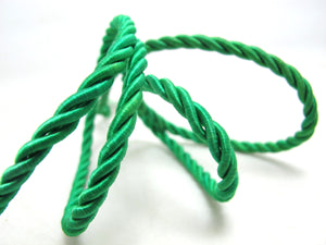 CLEARANCE|5 Yards 5mm Green Twist Cord Rope Trim|Craft Supplies|Scrapbook|Decoration|Hair Supplies|Embellishment|Shiny Glittery