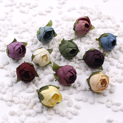 10 Pieces 1 Inch Artificial Flowers|Rose Decor|Floral Hair Accessories|Wedding Bridal Decoration|Fake Flowers|Silk Roses|Bouquet|Colorful