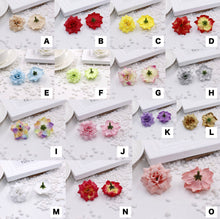 Charger l&#39;image dans la galerie, 5 Pieces 1 3/4 Inches Artificial Flowers|Rose Decor|Floral Hair Accessories|Wedding Bridal Decoration|Fake Flowers|Silk Roses|Bouquet|Ombre