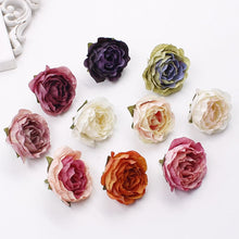 Load image into Gallery viewer, 5 Pieces 1 9/16 Inches Artificial Flowers|Rose Decor|Floral Hair Accessories|Wedding Bridal Decoration|Fake Flowers|Silk Roses|Bouquet|Ombre
