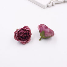 Charger l&#39;image dans la galerie, 5 Pieces 1 9/16 Inches Artificial Flowers|Rose Decor|Floral Hair Accessories|Wedding Bridal Decoration|Fake Flowers|Silk Roses|Bouquet|Ombre