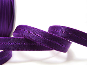CLEARANCE|8 Yards 3/8 Inch Purple Decorative Pattern Lingerie Elastic|Headband Elastic|Skinny Narrow Stretch|Bra Strap