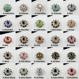 3 Pieces 7/8 Inch Rhinestone Button|Flat back Rhinestone|Coat Button|Dress Button|Flower Center Button||Embellishment|Wholesale