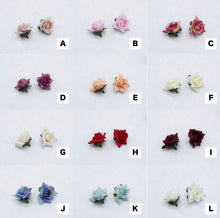 Load image into Gallery viewer, 5 Pieces 2 Inches Artificial Flowers|Rose Decor|Floral Hair Accessories|Wedding Bridal Decoration|Fake Flowers|Silk Roses|Bouquet|Ombre