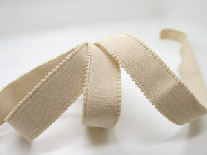 CLEARANCE|8 Yards 5/8 Inch Nude Beige Scallop Edge Decorative Pattern Lingerie Headband Elastic|Skinny Narrow Stretch Lace|Bra Strap[EL173]