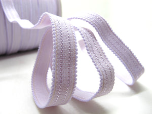 CLEARANCE|8 Yards 1/2 Inch Purple Decorative Pattern Lingerie Headband Elastic|Skinny Narrow Stretch Lace|Bra Strap[EL224]