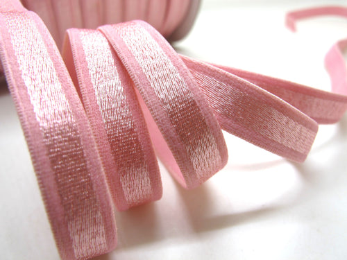 CLEARANCE|8 Yards 7/16 Inch Pink Decorative Pattern Lingerie Headband Elastic|Skinny Narrow Stretch Lace|Bra Strap[ELD320]