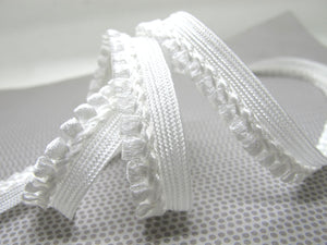 5 Yards 1/2 Inch White Braided Lip Cord Trim|Piping Trim|Pillow Trim|Cord Edge Trim|Upholstery Edging Trim