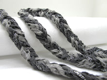 画像をギャラリービューアに読み込む, 5/8 Inch Gray Silver Glittery Braided Trim|Chenille Trim|Twisted Trim|Clothing Sewing Edging Supplies|Decorative Embellishment
