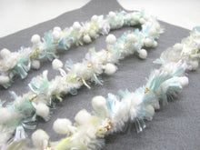 画像をギャラリービューアに読み込む, 5/8 Inch White Colorful Yarn Pom Pom Braided Trim|Chenille Trim|Twisted Trim|Clothing Sewing Edging Supplies|Decorative Embellishment