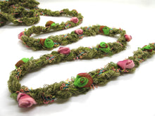 画像をギャラリービューアに読み込む, 3/4 Inch Rococo Trim|Floral Braided Yarn Trim with Picot Edge Braid|Headband Ribbon|Hair Accessories DIY Supplies|Passementerie Sewing