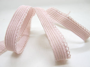 CLEARANCE|8 Yards 1/2 Inch Pink Scallop Edge Decorative Pattern Lingerie Headband Elastic|Skinny Narrow Stretch Lace|Bra Strap[EL171]
