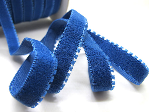 CLEARANCE|8 Yards 7/16 Inch Blue Picot Edge Decorative Pattern Lingerie Headband Elastic|Skinny Narrow Stretch Lace|Bra Strap[EL295]
