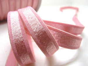 CLEARANCE|8 Yards 7/16 Inch Pink Decorative Pattern Lingerie Headband Elastic|Skinny Narrow Stretch Lace|Bra Strap[ELD320]