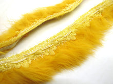 画像をギャラリービューアに読み込む, 2 Yards 1 3/8 Inches Orange Rabbit Fur Lace|Woven Chenille Trim|Lampshade Clothing Sewing Supplies|Home Decoration Embellishment