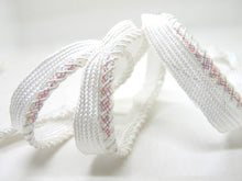 Charger l&#39;image dans la galerie, 5 Yards 3/8 Inch Glittery White Braided Lip Cord Trim|Piping Trim|Pillow Trim|Cord Edge Trim|Upholstery Edging Trim