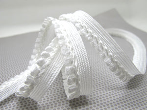 5 Yards 1/2 Inch White Braided Lip Cord Trim|Piping Trim|Pillow Trim|Cord Edge Trim|Upholstery Edging Trim