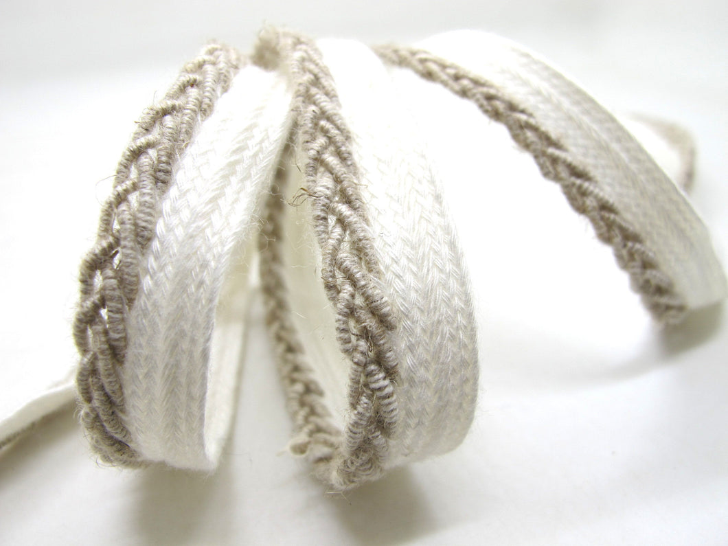 5 Yards 1/2 Inch Braided Linen Braided Lip Cord Trim|Piping Trim|Pillow Trim|Cord Edge Trim|Upholstery Edging Trim