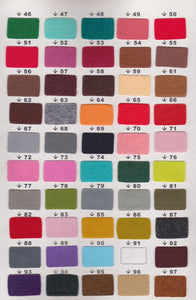 20 pieces 9x12' Polyester Felt Sheet Pack|140 colors|1mm|W|SW|1-138