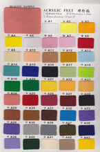 Charger l&#39;image dans la galerie, 1 meter Acrylic Felt|39inch|1.1 yard|81 colors|1.5mm|A1-A61|M1-M20