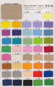 20 pieces 9x12' Polyester Felt Sheet Pack|140 colors|1mm|W|SW|1-138