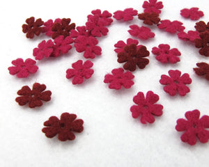 100 Pieces Mini Felt Flower Die Cut|Acrylic Felt|Scrapbook|Supply|Craft
