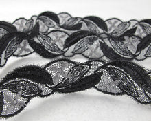 Charger l&#39;image dans la galerie, 7/8 Inch|Dark Grey Floral|Venice Lace|Scallop Lace|Embroidered Lace Trim|Bridal Wedding Materials|Clothing Ribbon|Hairband|Accessories
