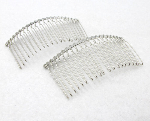 10 Pieces 20 Teeth Hair Comb|Wire Comb|Hair Comb Supplies|Hair Accessories|Head Supplies|Silver Metal Comb