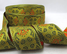 画像をギャラリービューアに読み込む, 2 3/16 Inches Colorful Woven Embroidery Trim|Wide Trim|Green|Olive Green|Curtain Decoration|Supplies|Ribbon Trim|Clothing|Cushion Cover