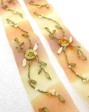 画像をギャラリービューアに読み込む, Embroidered Floral Ombre Printed Ribbon Trim|Unique|Special|Colorful|Woven Polyester Ribbon|Craft Sewing Supplies DIY|Scrapbooking