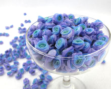 Load image into Gallery viewer, 30 Pieces Chiffon Rose Flower Buds|Ombre Color|Blue|Purple|Violet|Flower Applique|Fabric Flower|Baby Doll|Craft Bow|Accessories Making