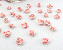 Charger l&#39;image dans la galerie, 30 Pieces Nylon Rose Flower Buds|Ombre Color|Purple|Violet|Flower Applique|Fabric Flower|Baby Doll|Craft Bow|Accessories Making