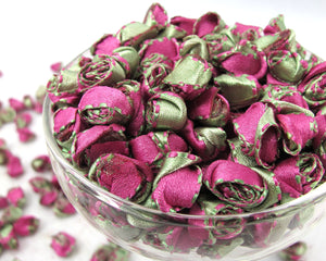 30 Pieces Double Face Satin Rolled Flower|Rosette Flower|Ombre Satin Flower|Rose Buds|Flower Buds|Craft Supplies|Floral Embellishment
