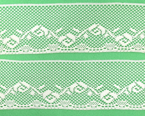 CLEARANCE! 3 Yards 3 1/8 Inches Ivory Lace Trim|Floral Ribbon Trim|Hollow Trim|Scrapbooking|Sewing Craft Supplies DIY|Embellishment|Flower