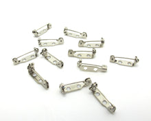 Charger l&#39;image dans la galerie, 30 Pieces 20mm Silver Metal Brooch Pins|Roll Safety Clasp|Clothing Pin|Craft DIY Supplies|Jewelry Badge|Safety Pin