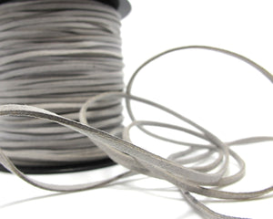 5 Yards 2.5mm Faux Suede Leather Cord|Light Grey|Faux Leather String Jewelry Findings|Microfiber Craft Supplies