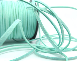 5 Yards 2.5mm Faux Suede Leather Cord|Aqua|Turquoise|Faux Leather String Jewelry Findings|Microfiber Craft Supplies