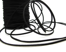 Load image into Gallery viewer, 5 Yards 2.5mm Faux Suede Leather Cord|Black|Faux Leather String Jewelry Findings|Microfiber Craft Supplies