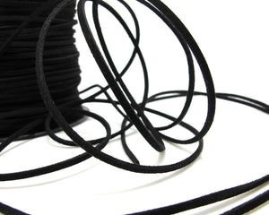 5 Yards 2.5mm Faux Suede Leather Cord|Black|Faux Leather String Jewelry Findings|Microfiber Craft Supplies