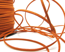 画像をギャラリービューアに読み込む, 5 Yards 2.5mm Faux Suede Leather Cord|Orange|Faux Leather String Jewelry Findings|Microfiber Craft Supplies
