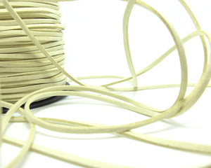 5 Yards 2.5mm Faux Suede Leather Cord|Beige|Ivory||Faux Leather String Jewelry Findings|Microfiber Craft Supplies