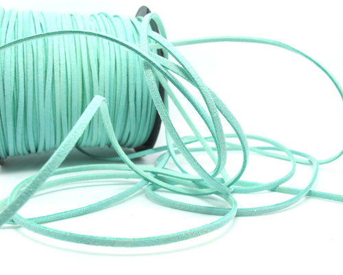5 Yards 2.5mm Faux Suede Leather Cord|Aqua|Turquoise|Faux Leather String Jewelry Findings|Microfiber Craft Supplies