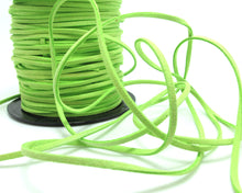 Load image into Gallery viewer, 5 Yards 2.5mm Faux Suede Leather Cord|Lime Green|Light Green|Faux Leather String Jewelry Findings|Microfiber Craft Supplies