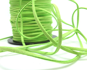 5 Yards 2.5mm Faux Suede Leather Cord|Lime Green|Light Green|Faux Leather String Jewelry Findings|Microfiber Craft Supplies