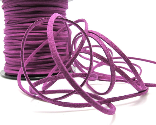 5 Yards 2.5mm Faux Suede Leather Cord|Light Purple|Faux Leather String Jewelry Findings|Microfiber Craft Supplies